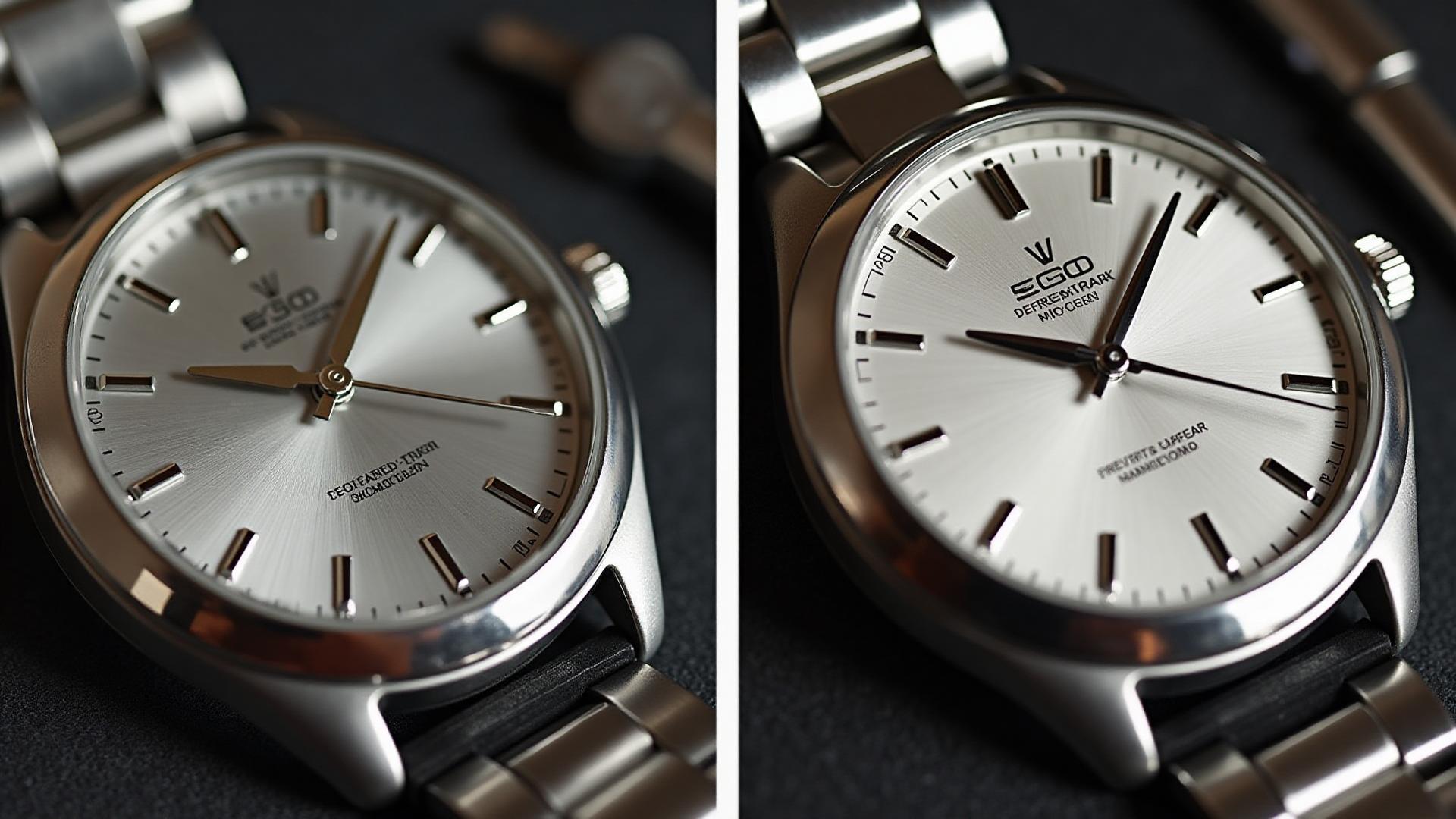 До и После: полировка швейцарских часов с восстановлением сатинирования