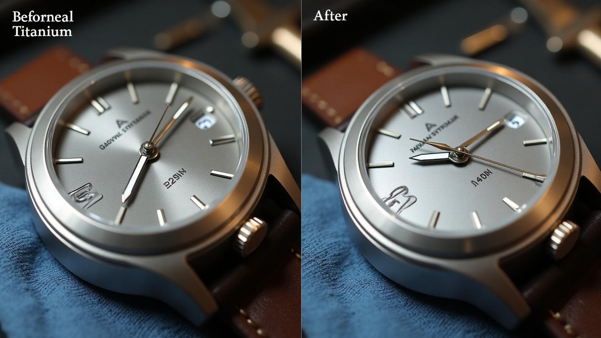 До и После: комплексная полировка титановых часов